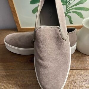 VINCE Brendon Platform Suede Slip on Sneakers